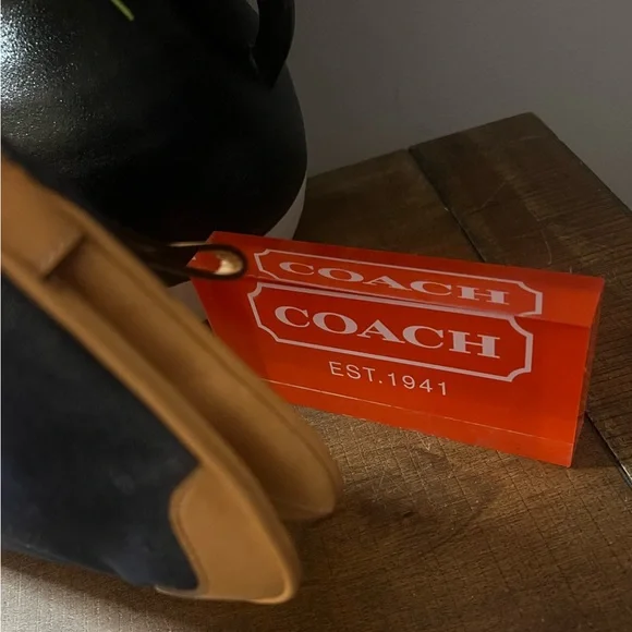 Coach Denim and Tan 3pc. Set Shoulder Bag Plus Matching Wristlet And Coach dusty - Picture 7 of 16